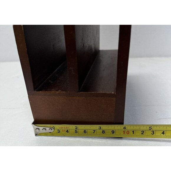 VTG PBHA Dark Wood Letter Sorter With Drawer Desk Organizer MCM - Picture 7 of 10